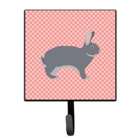 MICASA Giant Chinchilla Rabbit Pink Check Leash or Key Holder MI627803